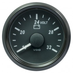 25 Pieces VDO SingleViu 0247 Voltmeter 16-32V Black 52mm 25 Pieces VDO SingleViu 0247 Voltmeter 16-32V Black 52mm