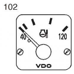 VDO Modulcockpit II - 1 Unit Module - Coolant 120°C - 12-24V