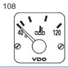 310-284-980-017C VDO Modulcockpit II - Instrument Module - Cooling Water 120°C - 12-24V