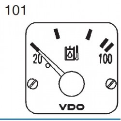 VDO Modulcockpit II - 1 Unit Module - Hydraulic oil 100°C - 12-24V