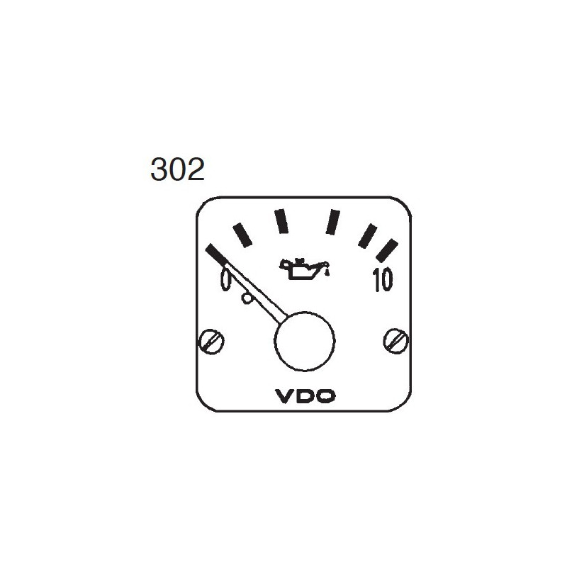 350-272-980-011C VDO Modulcockpit II - Instrument Module - Engine Oil Pressure 10 Bar - 12-24V