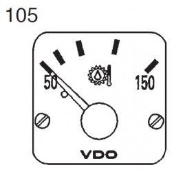 VDO Modulcockpit II - 1 Unit Module - Transmission oil 150°C - 12-24V