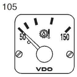 310-284-980-014C VDO Modulcockpit II - Instrument Module - Transmission oil 150°C - 12-24V
