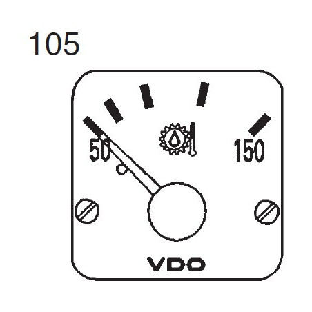 310-284-980-014C VDO Modulcockpit II - Instrument Module - Transmission oil 150°C - 12-24V