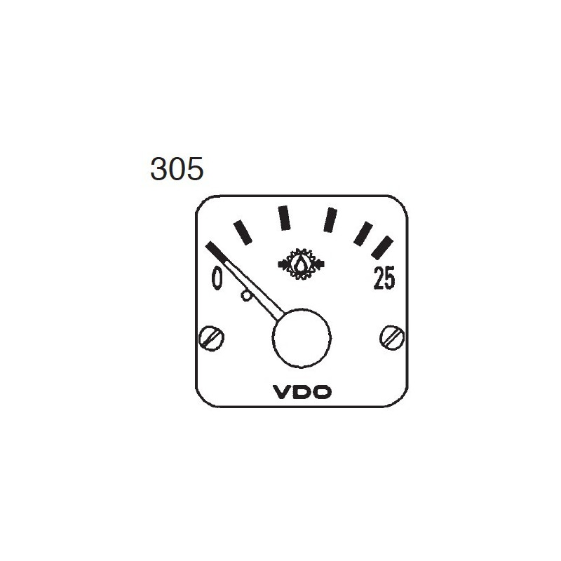 350-272-980-014C VDO Modulcockpit II - Instrument Module - Transmission oil pressure 25 Bar - 12-24V