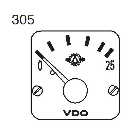 350-272-980-014C VDO Modulcockpit II - Instrument Module - Transmission oil pressure 25 Bar - 12-24V