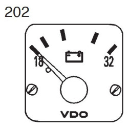 332-305-980-004C 10 Pieces VDO Modulcockpit II - Instrument Module - Voltmeter 18-32V - 24V