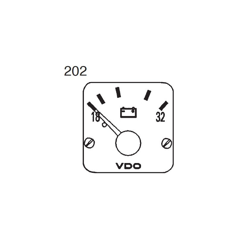332-305-980-004C 10 Pieces VDO Modulcockpit II - Instrument Module - Voltmeter 18-32V - 24V