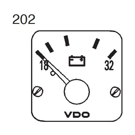 332-305-980-004C 10 Pieces VDO Modulcockpit II - Instrument Module - Voltmeter 18-32V - 24V