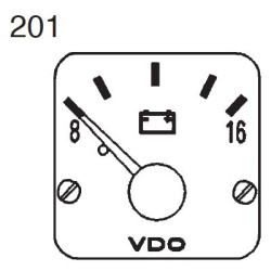 332-305-980-003C 10 Pieces VDO Modulcockpit II - Instrument Module - Voltmeter 8-16V - 12V