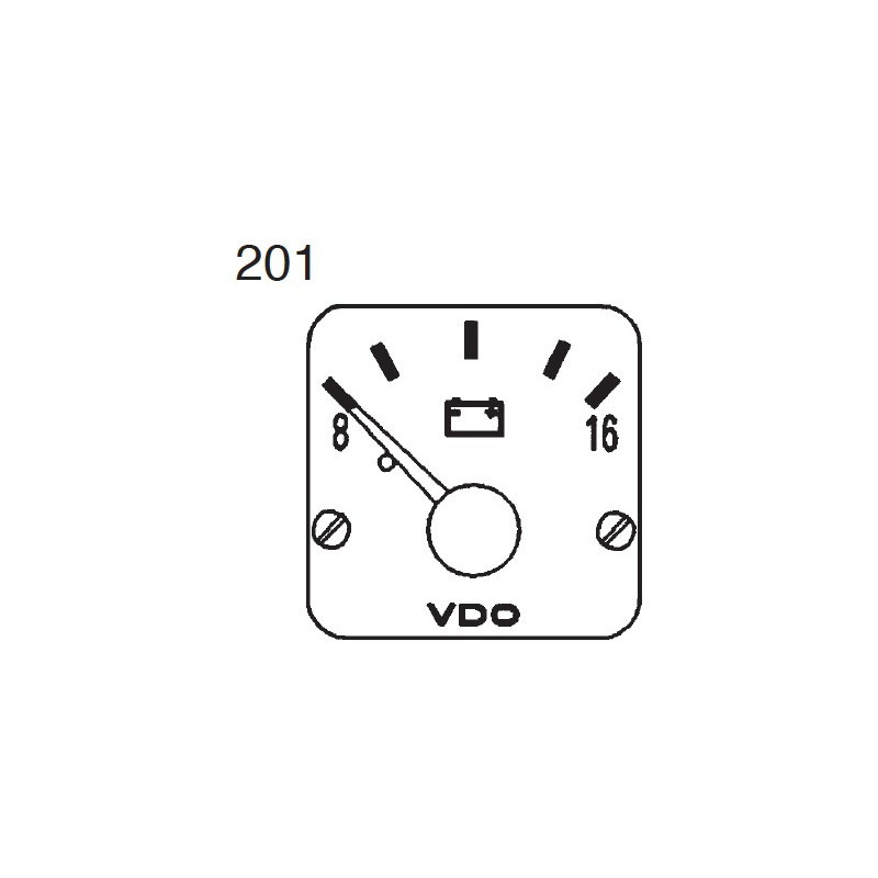 332-305-980-003C 10 Pieces VDO Modulcockpit II - Instrument Module - Voltmeter 8-16V - 12V