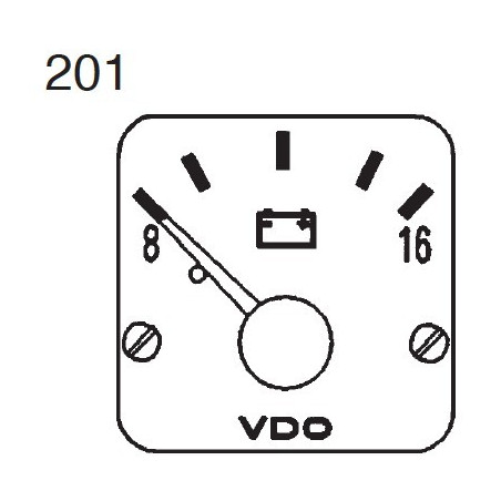 332-305-980-003C 10 Pieces VDO Modulcockpit II - Instrument Module - Voltmeter 8-16V - 12V