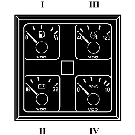 110-008-980-013C VDO ModulCockpit II - 4 Units Instrument - 24V