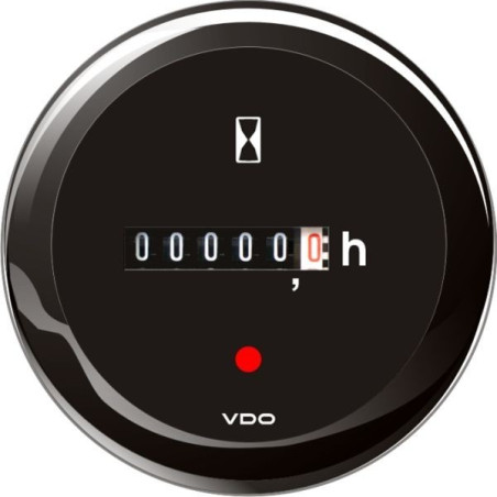 A2C59510874 Veratron ViewLine Hour Meter Black 52mm