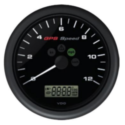 A2C59501987 Veratron ViewLine GPS speed gauge 0–12 kn Black 110 mm