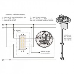 Frischwasser Sensoren Capacitiv 4-20mA: N02-240-404 VDO