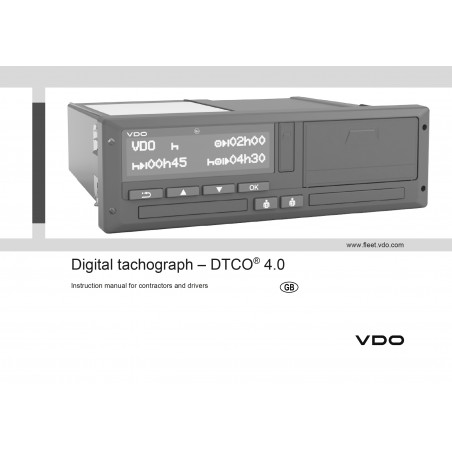 VDO DTCO Instruction manuals: A2C1991890029 VDO