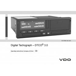 VDO DTCO Gebrauchsanweisung: A2C1387630029 VDO