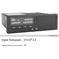 VDO Manuels d’instructions DTCO : BA00-1381-22100120 VDO