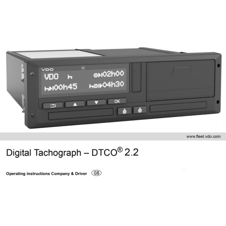 BA00-1381-22100110 Instruction Manual Continental VDO Tachograph 1381 DTCO 2.2 Danish