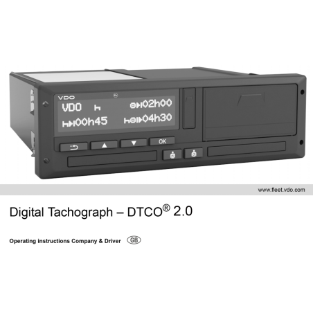 BA00-1381-20101103 Instruction Manual Continental VDO Tachograph 1381 DTCO 2.0 French
