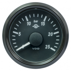 VDO SingleViu 1167 Getriebe Öldruck 25Bar Schwarz 52mm VDO SingleViu 1167 Getriebe Öldruck 25Bar Schwarz 52mm