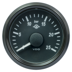 A2C3833460025 25 Pieces VDO SingleViu 1167 Transmission oil pressure 25Bar Black 52mm