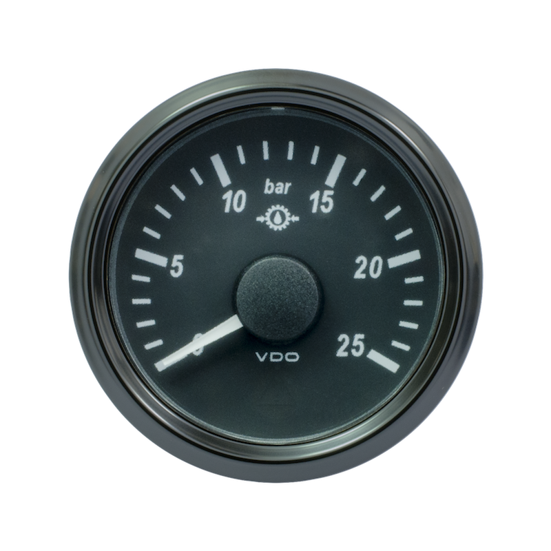 A2C3833460025 25 Pieces VDO SingleViu 1167 Transmission oil pressure 25Bar Black 52mm