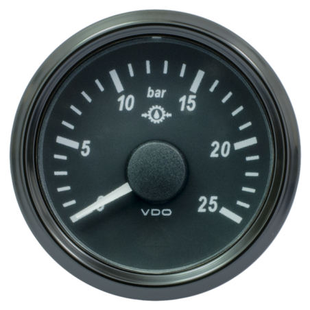 A2C3833460025 25 Pieces VDO SingleViu 1167 Transmission oil pressure 25Bar Black 52mm