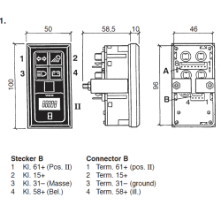 110-008-984-001G VDO ModulCockpit II - 2 Units Instrument 4 Signal Lights and Hour Meter - 12V