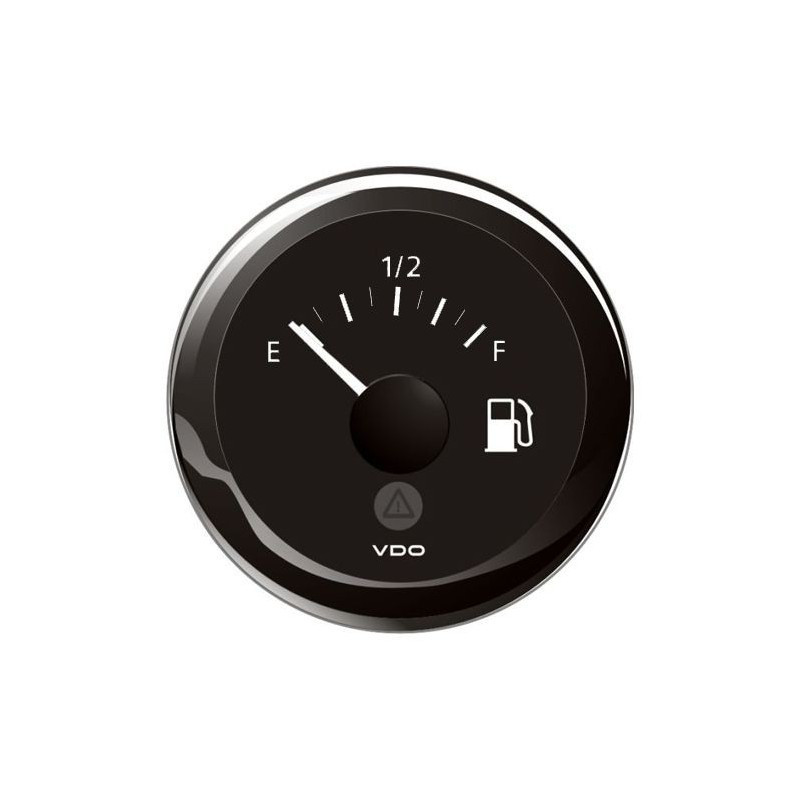 A2C59514085 Veratron ViewLine - 52mm Black Fuel Level E-F - 0-90 Ohm - 12-24V DLRB