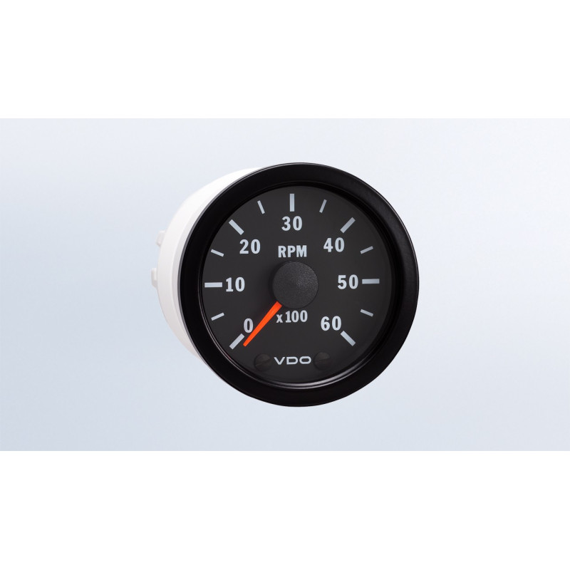 333-015-009K VDO Cockpit Vision Tachometer 6000 RPM 52mm 12V