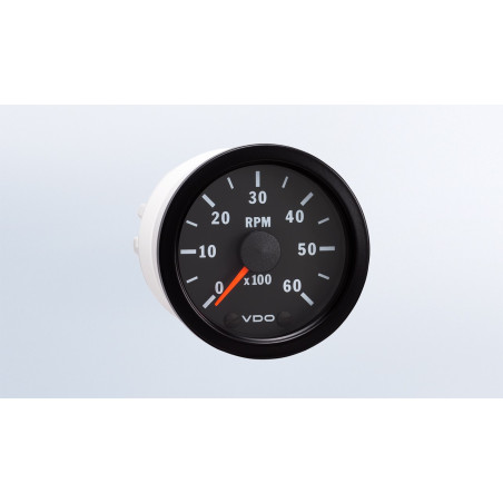 333-015-009K VDO Cockpit Vision Tachometer 6000 RPM 52mm 12V