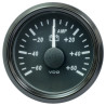 A2C3833080030 VDO SingleViu 0247 Ammeter 60A Black 52mm White Illuminated Red Pointer