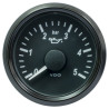 A2C3833160030 VDO SingleViu 0248 Engine Oil Pressure 5Bar Black 52mm White Illuminated Red Pointer