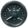 A2C3833440030 VDO SingleViu AIR Air Pressure 150PSI Black 52mm White Illuminated Red Pointer