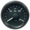 A2C3833240030 VDO SingleViu EOIL Engine Oil Pressure 150PSI Black 52mm White Illuminated Red Pointer