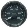 A2C3833530030 VDO SingleViu Cylinder temperature 400°F Black 52mm White Illuminated Red Pointer
