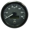 A2C3832850030 VDO SingleViu Speedometer 140 Mph Black 100mm White Illuminated Red Pointer