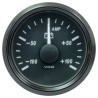 A2C3833070032 VDO SingleViu 0247 Ammeter 100A Black 52mm Amber Illuminated Red Hand