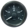 A2C3833120032 VDO SingleViu 0245 Fuel Level 3-180 Ohm Black 52mm Amber Illuminated Red Pointer
