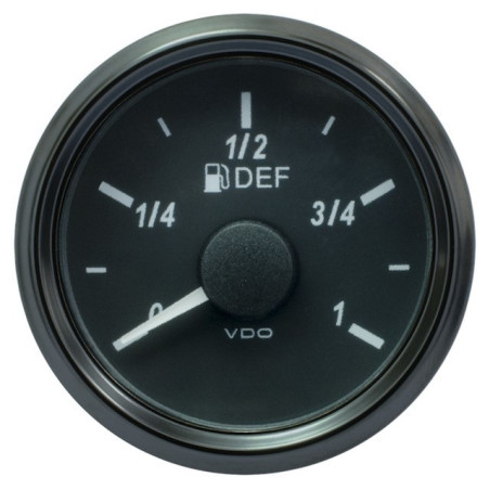 A2C3833550032 VDO SingleViu 0245 Adblue Level 3-180 Ohm Black 52mm Amber Illuminated Red Pointer