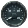 A2C3833350032 VDO SingleViu 0246 Cooling Water Temperature 250°F Black 52mm Amber Illuminated Red Pointer