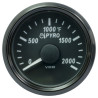 A2C3833040032 VDO SingleViu 1383 Pyrometer 2000°F Black 52mm Amber Illuminated Red Pointer
