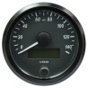 A2C3832920032 VDO SingleViu Speedometer 140 Mph Black 80mm Amber Illuminated Red Pointer