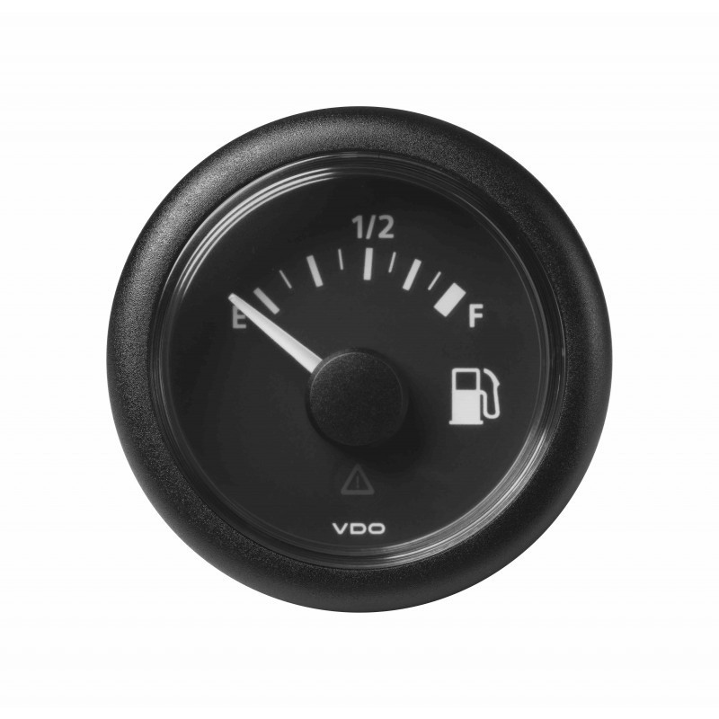 A2C59514088 Veratron ViewLine - 52mm Black Fuel Level E-F - 90-4 Ohm - 12-24V DLRB