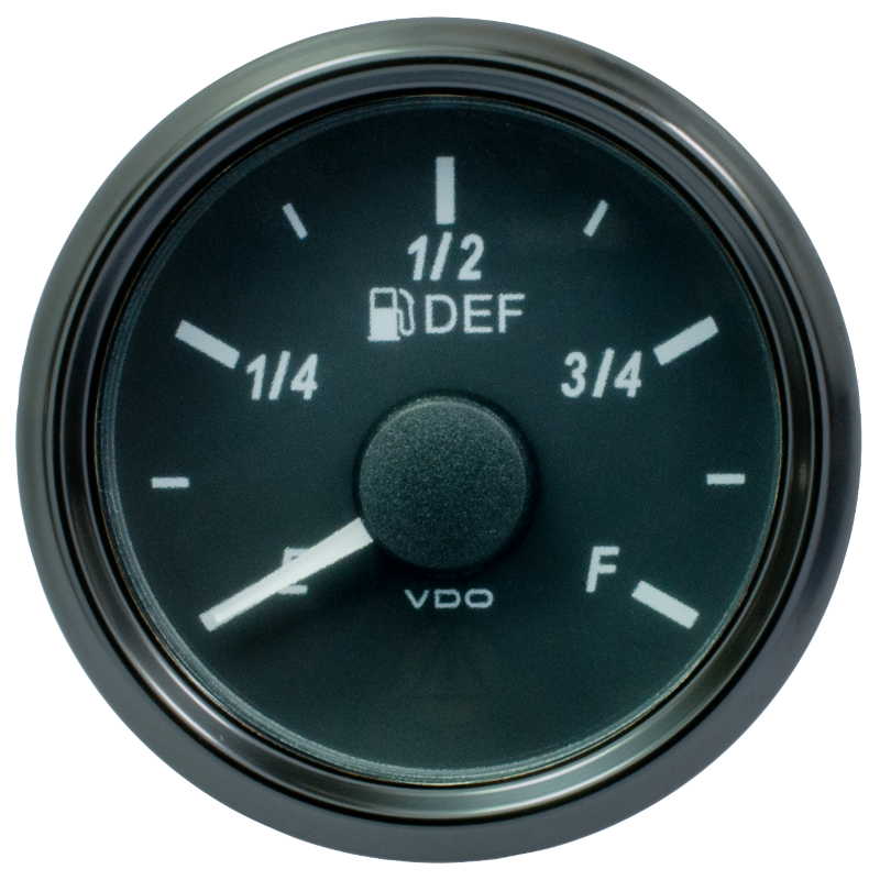 A2C3832750030 VDO SingleViu 0245 Adblue Level 240-33 Ohm Black 52mm White Illuminated Red Pointer