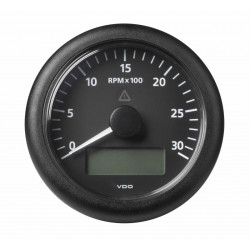 A2C59512390 Veratron ViewLine Tachometer 3,000 RPM Black 85mm