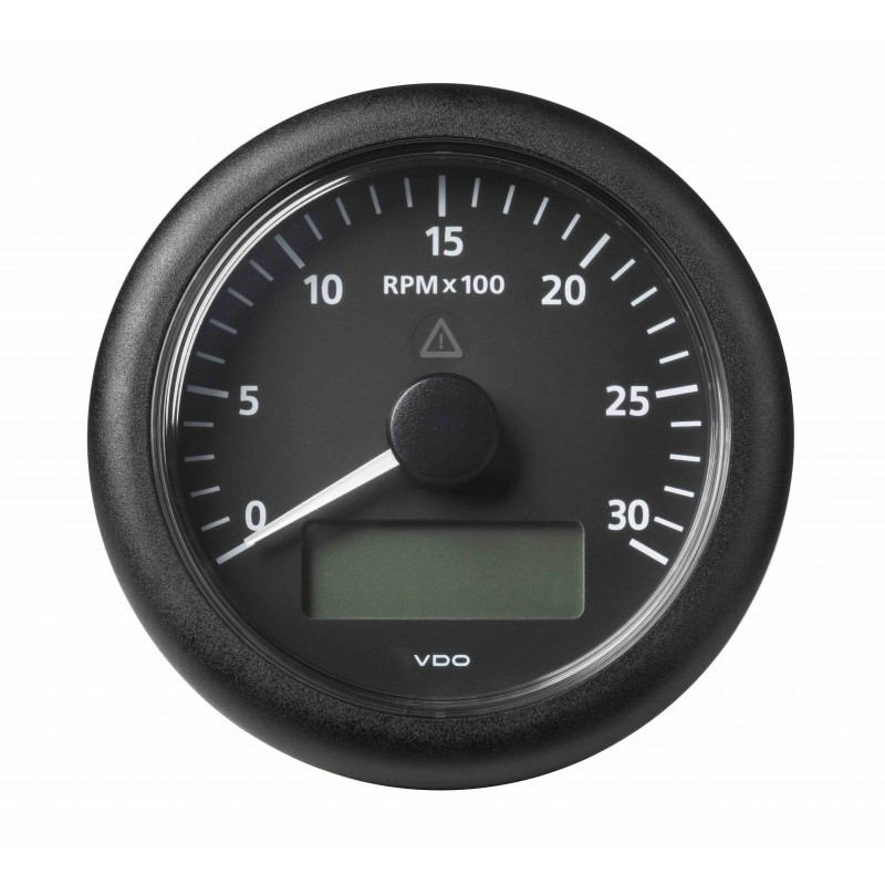 VDO ViewLine Tachometer 3.000 RPM Black 85mm