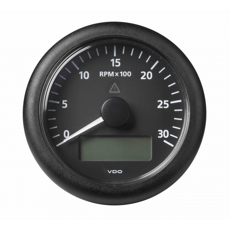 A2C59512390 Veratron ViewLine Tachometer 3,000 RPM Black 85mm